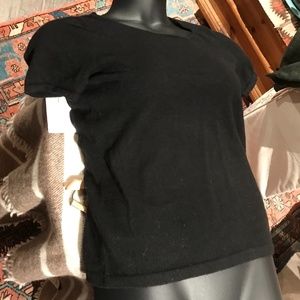 Jones New York black cashmere ss sweater, XL